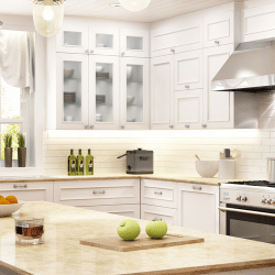 Small Kitchen Cabinets with Glass Doors